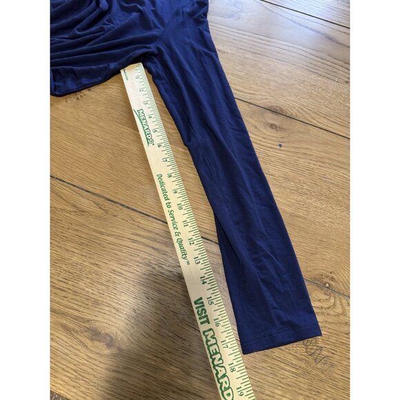 Old Navy Luxe Blue Long Sleeve Round Neck Tunic Shirt Women‎ Size Medium Preppy - Picture 7 of 12